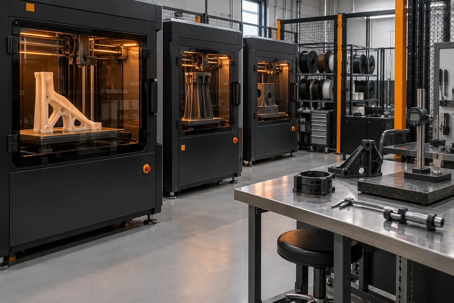 Polymer additive manufacturing production cell